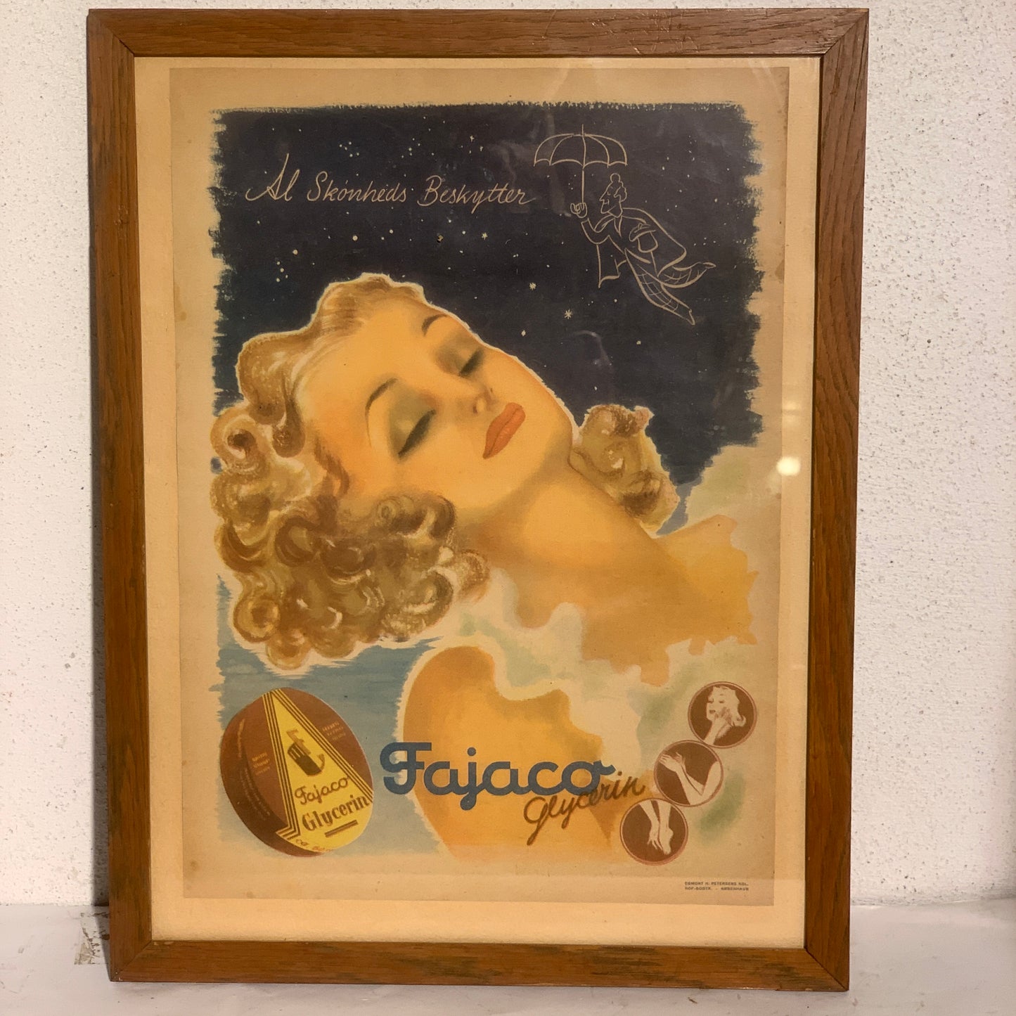 Original Fajaco Glycerin reklame, fra 1940. Indrammet.