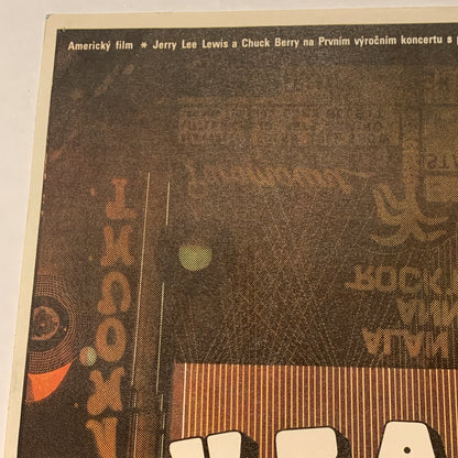 Vintage tjekkisk “American hot wax” filmplakat, fra 1981.