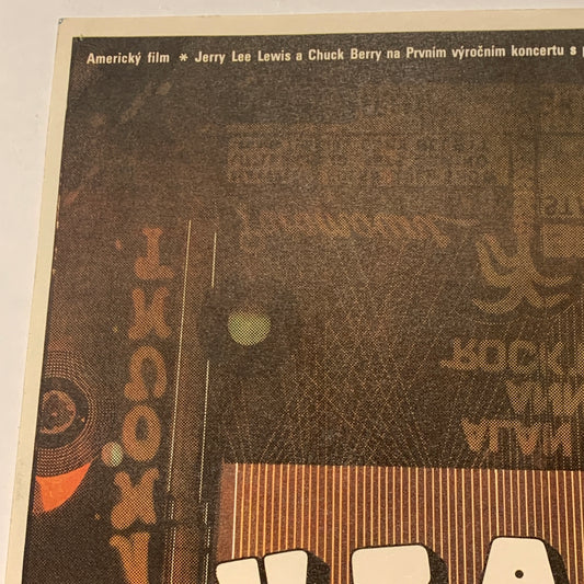 Vintage tjekkisk “American hot wax” filmplakat, fra 1981.