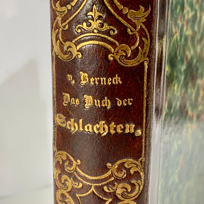 Carl Gustav von Berneck, Das Buch der Schlachten, 1. Udgave, fra 1856. Antikvarisk tysk bog.