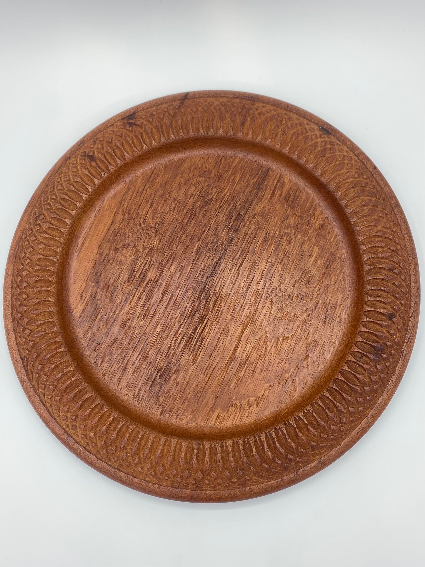 P.Antvorskov. Vintage dansk design teaktræ dæk tallerken. Fra midt 20.Årh