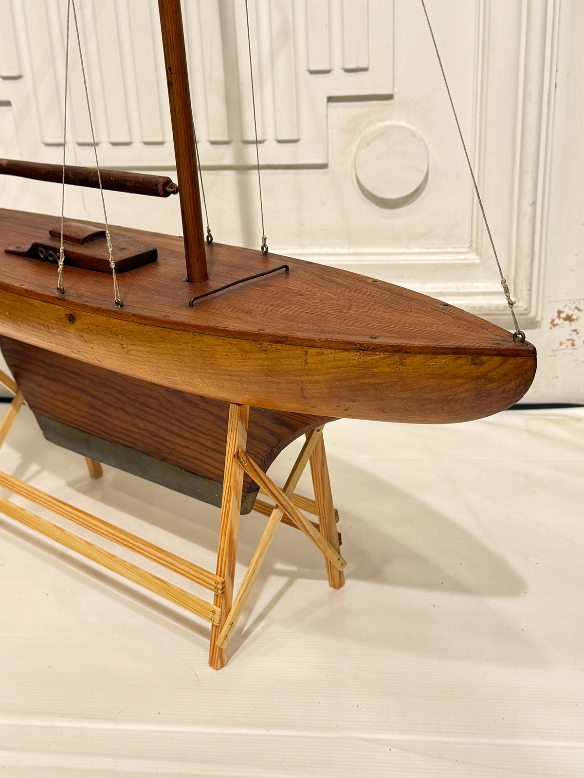 Antik håndbygget Pond Yacht Model. Danmark. Fra 1920érne