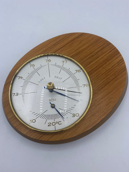 Vintage Sundo Barometer med Thermometer. Tyskland. Sidste del af 20. Årh