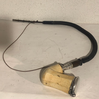 Antik sølvmonteret merskums langpibe, fra 1800 tallet.