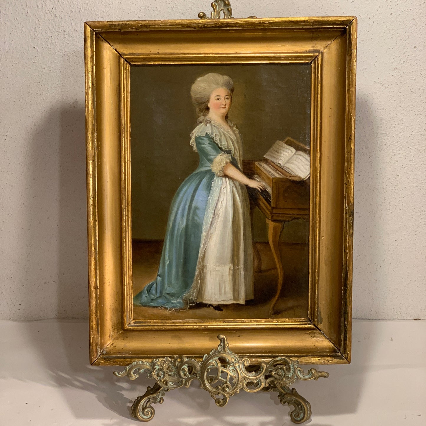 Vigilius Eriksen (B.1722-1782.) Antique oil painting from 1771.