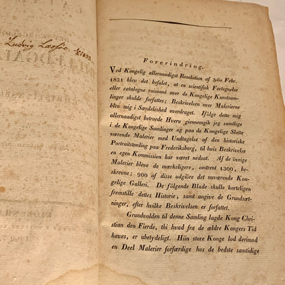 Royal Danish Gallery Christiansborg, Johan Conrad Spengler, from 1827. 1st edition, 1st printing.