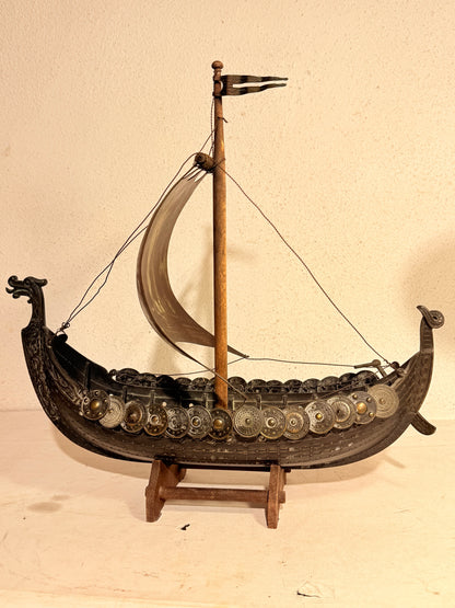 Edward Aagaard, older bronze Viking Dragon Ship, from the mid-1900s.