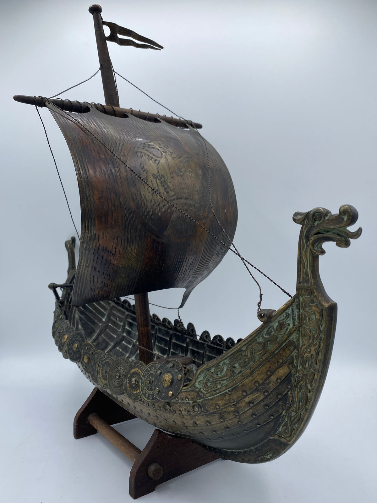Edward Aagaard, ældre bronze Viking Drageskib, fra 20. årh