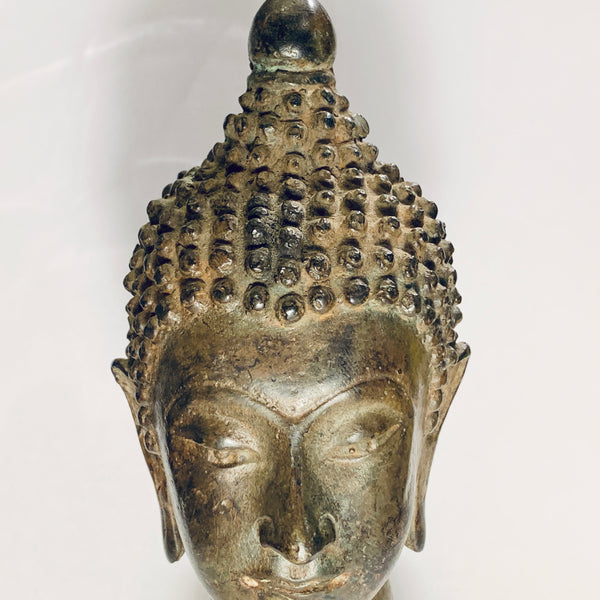 Antik Buddha hoved, Thailand, 1800 tallet.