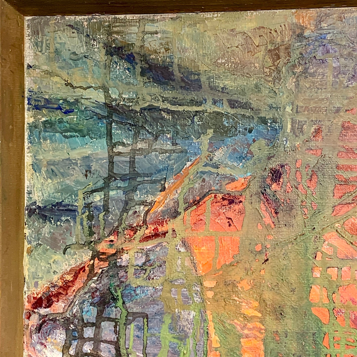 Ældre Abstrakt oliemaleri, usigneret.