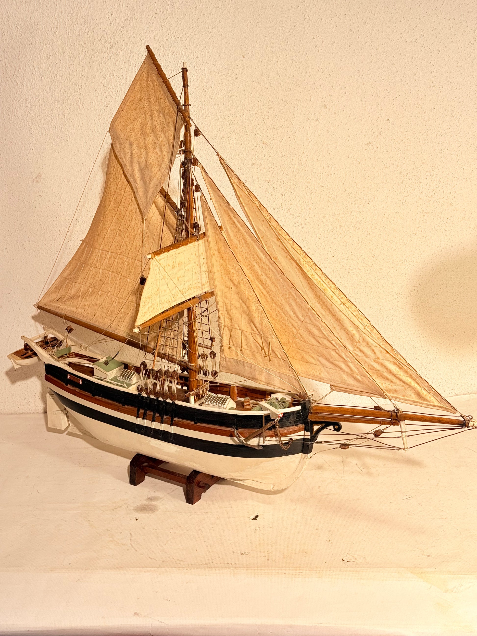 Antik håndbygget Modelskib af Marstal jagt, "Josina”