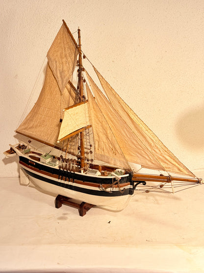 Antik håndbygget Modelskib af Marstal jagt, "Josina”