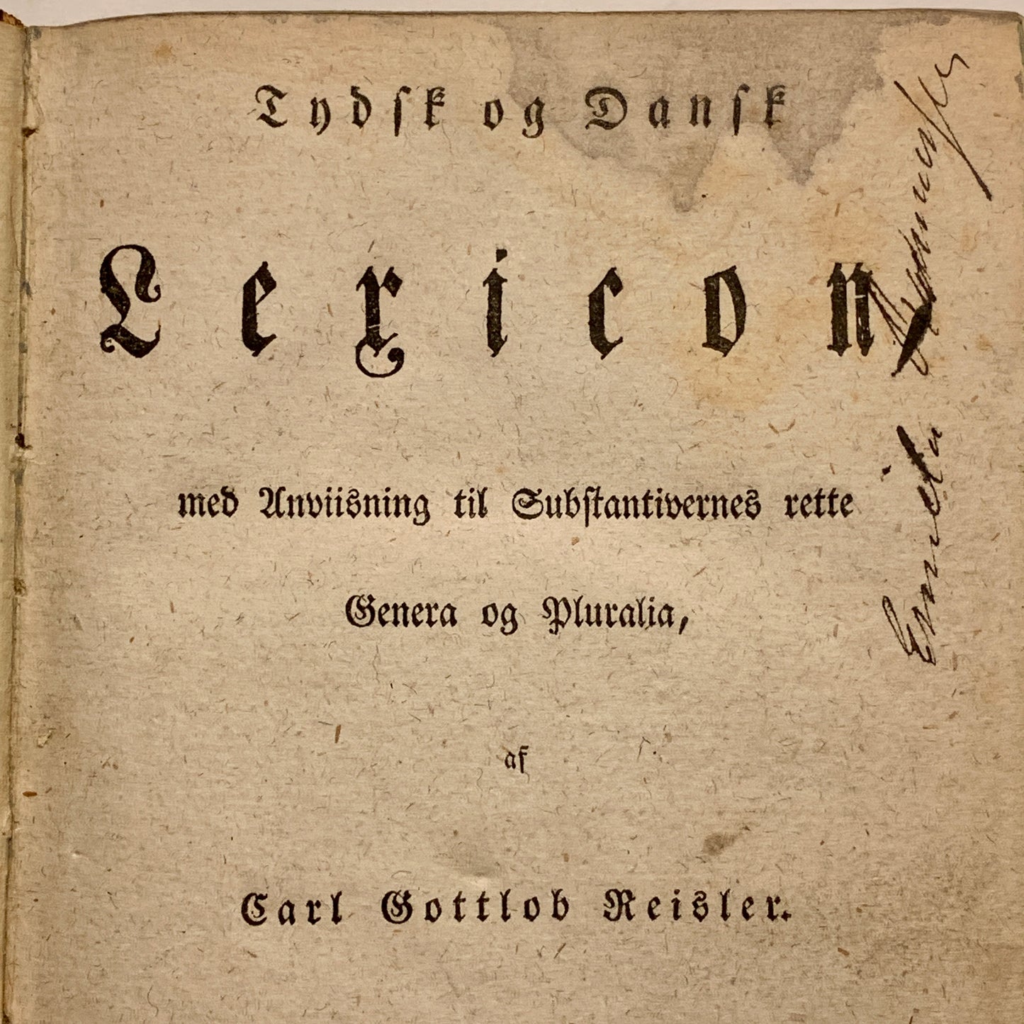 Carl Gottlob Reisler. German and Danish Lexicon 2. Antiquarian Danish book. From 1824-1831.