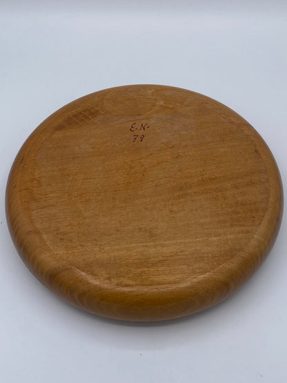 Vintage Danish design fad i Morbær træ. 1979. Signeret