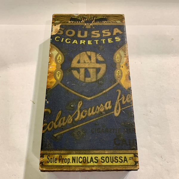 Antik Soussa cigaret blik æske med låg, fra 1930érne.