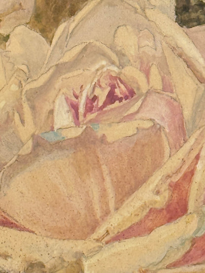 Emil Duelund. Gouache maleri af blomster stilleben. Fra 1950