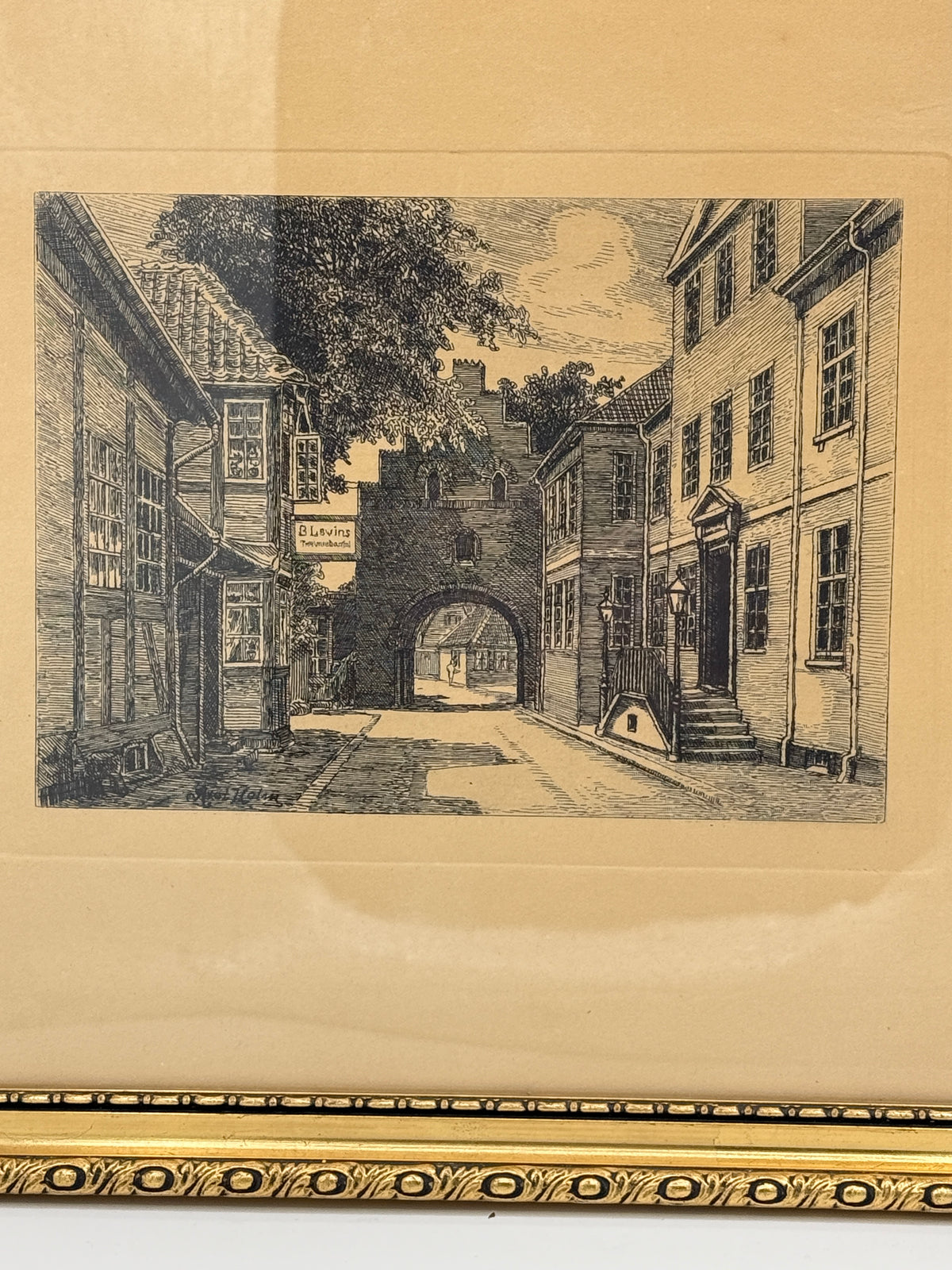 Et vintage billede af Vesterport i Faaborg