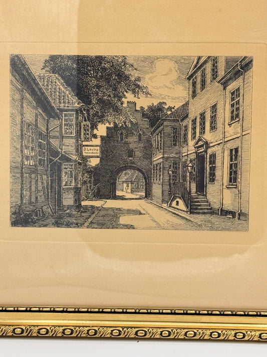 Et vintage billede af Vesterport i Faaborg