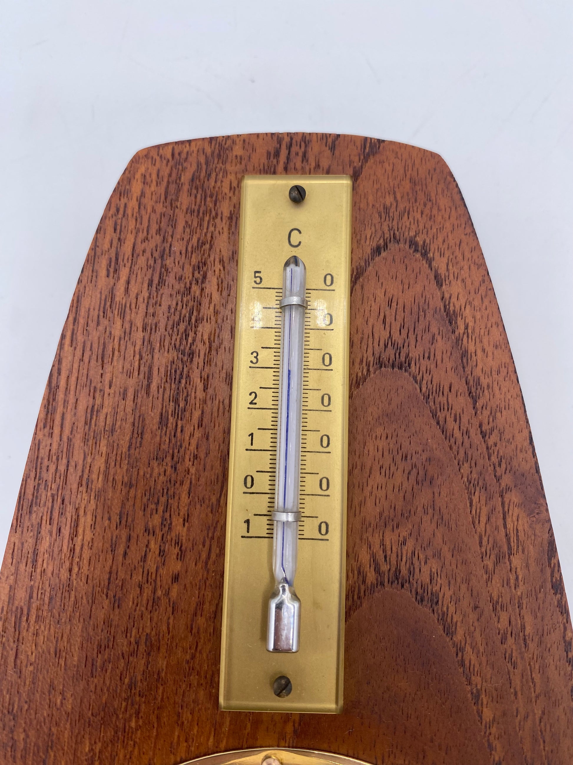 Vintage Barometer med Thermometer. Danmark. Midt 20. Årh