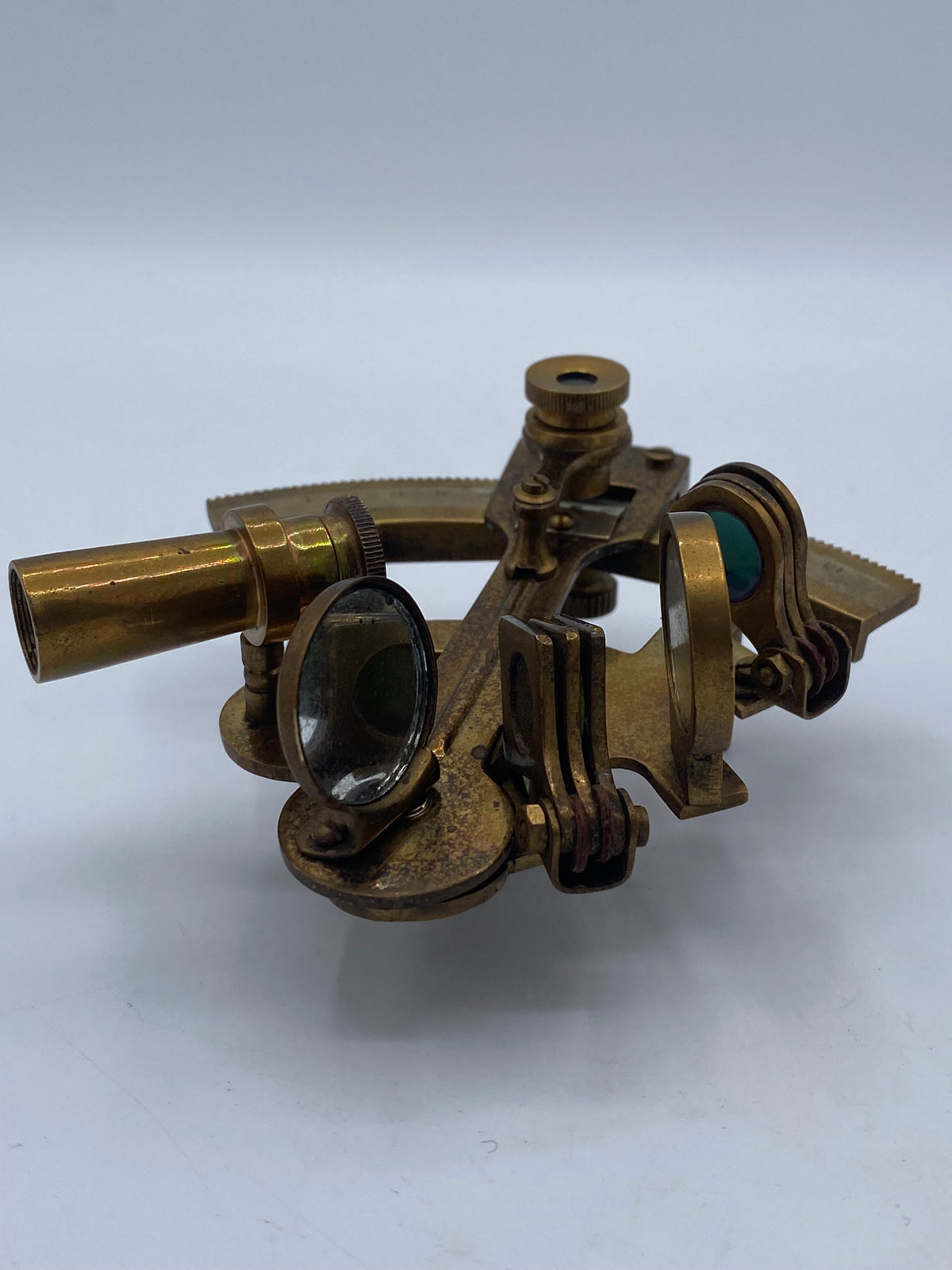 Maritimt sekstant-instrument i trækasse. Efter Troughton & Simms 1910. Indien. Sen 20. Årh