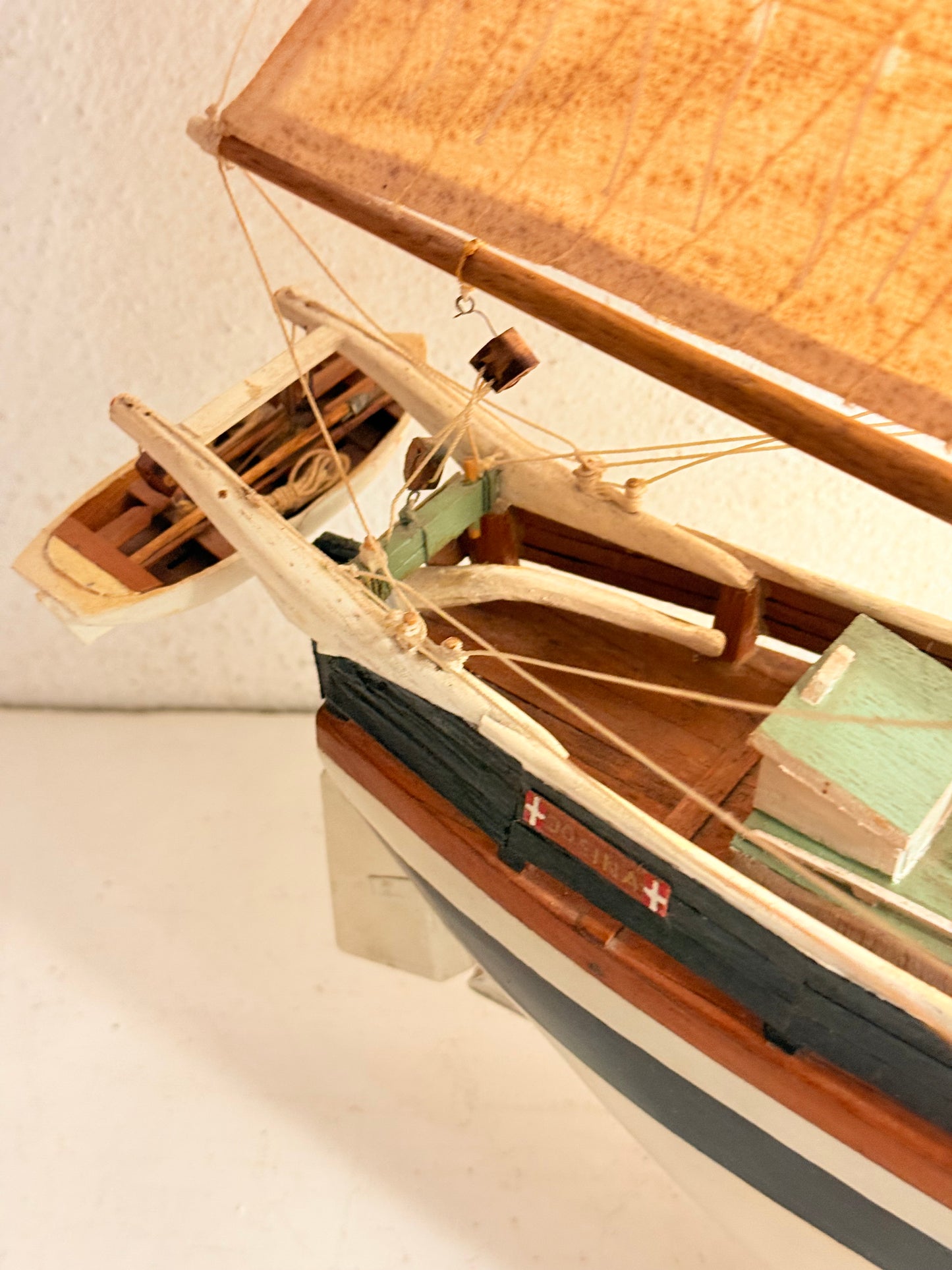 Antik håndbygget Modelskib af Marstal jagt, "Josina”