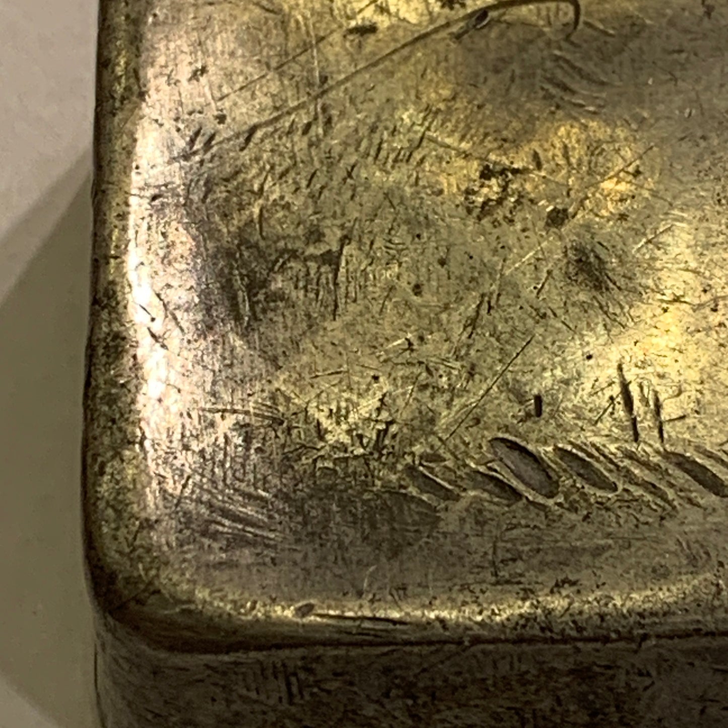 Antik kong Frederik d.6 metal æske, fra start 1800 tallet.