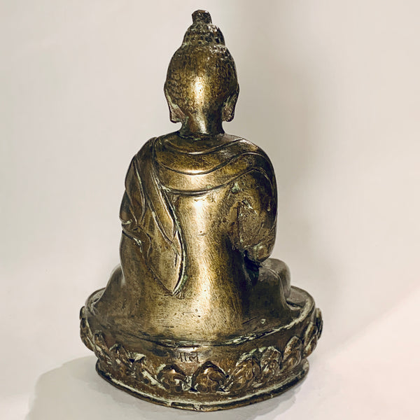 Ældre Buddha figur, Nepal/Tibet, signeret.