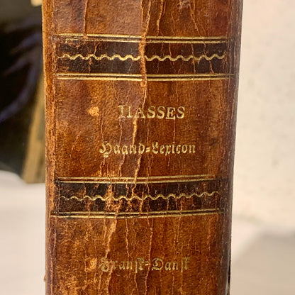 Fransk-Dansk & Dansk-Fransk Haand lexicon, Lauritz Happenhague. Fra 1820.