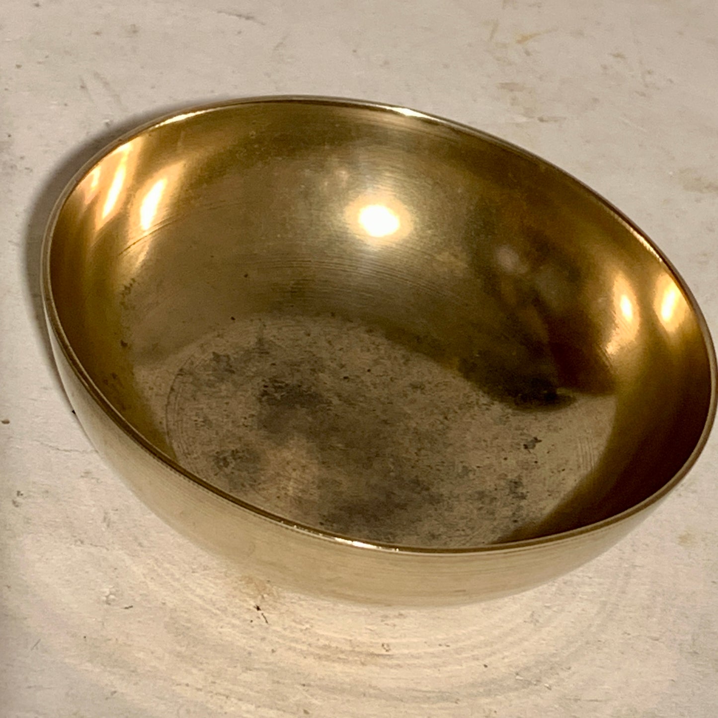 Antique Tibetan bronze singing bowl.