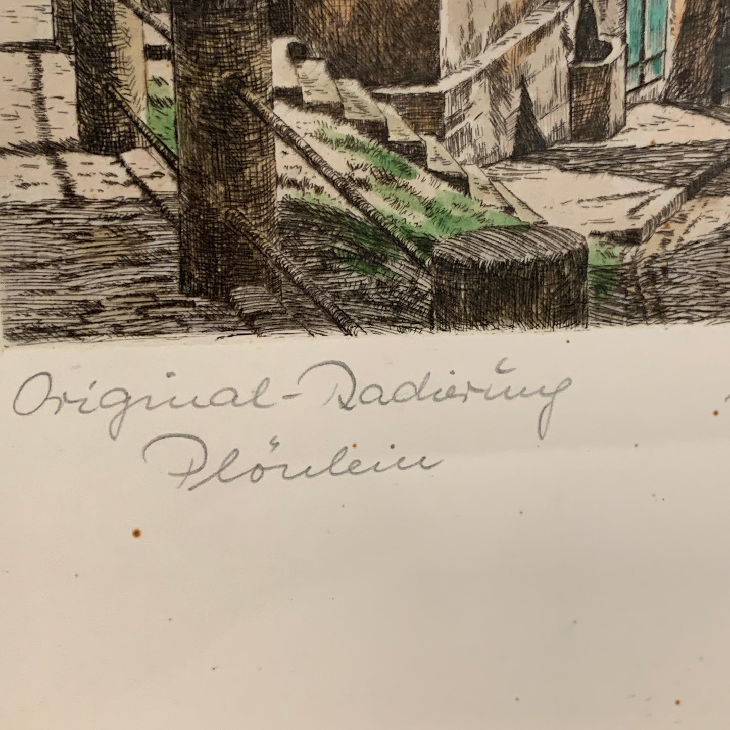 Heinz Kanst(f.1928-2003.)farveradering af Rothenberg porten, fra midt 1900tallet.