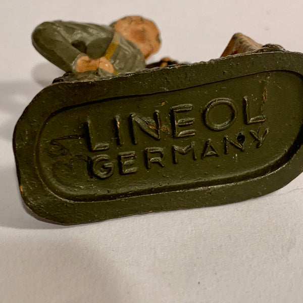 Lineol Dansk soldat m. Telefonkasse, fra 1930érne.
