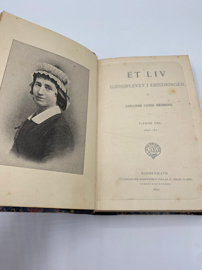 Et Liv. Af Johanne Luise Heiberg. Antikvarisk dansk bog. 1. Udgave. 1. Oplag. Fra 1892