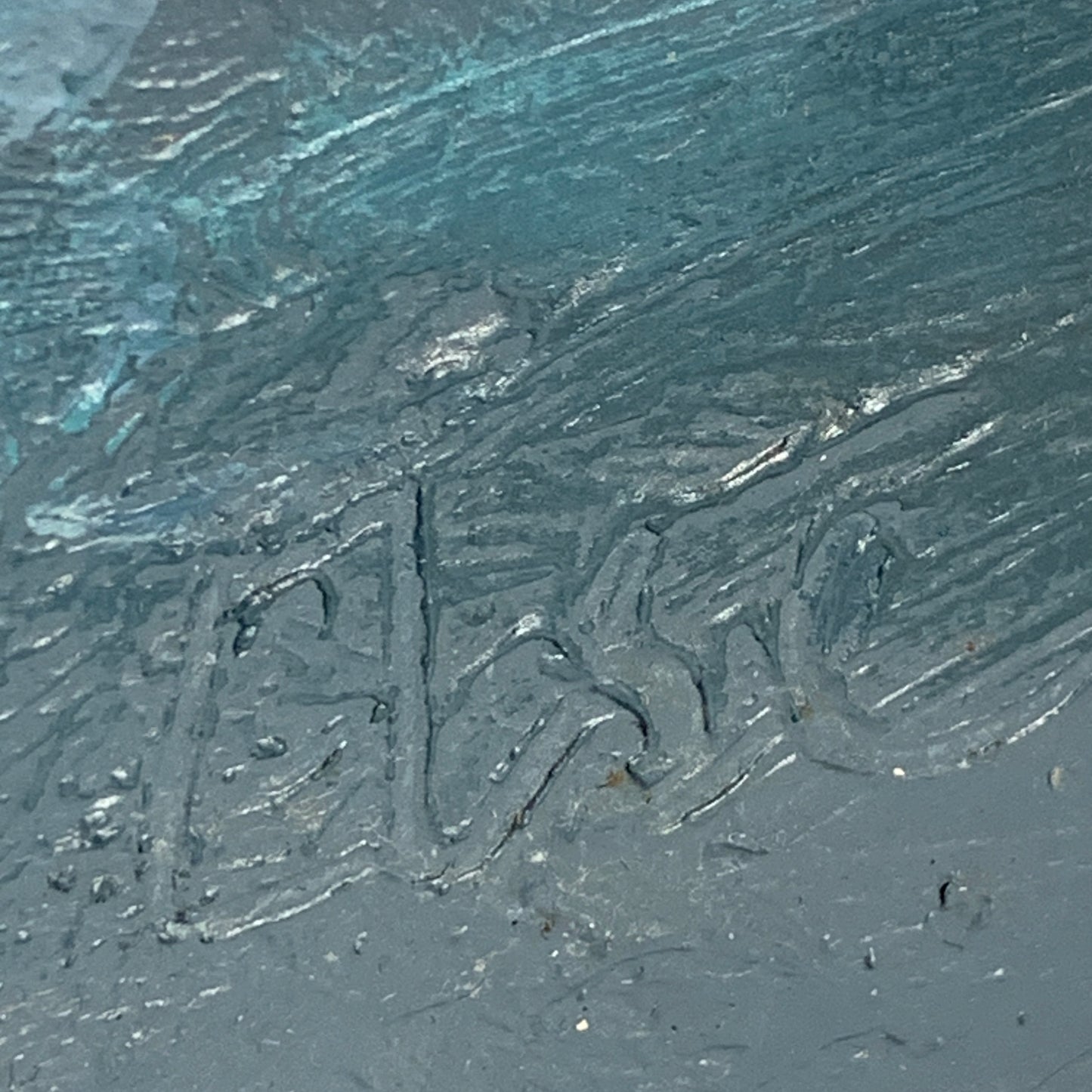 Else Hyldahl (f.193)Abstrakt oliemaleri på lærred, fra 1971.