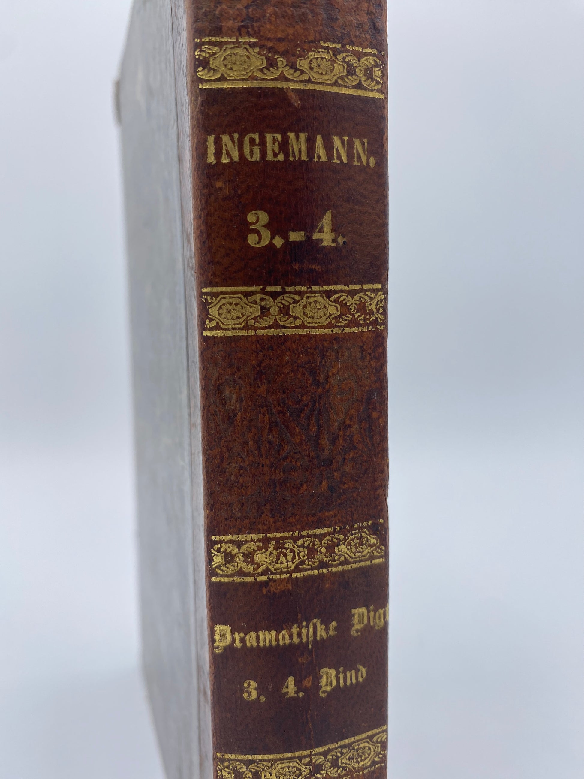 Samlede Dramatiske Digte. Af Bernhard Sev. Ingemann. 3. Og 4. Del. Antikvarisk dansk bog. 1. Udgave. 1. Oplag. Fra 1843