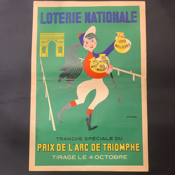 Fransk Yves Fournier “Loterie Nationale”plakat, fra 1964