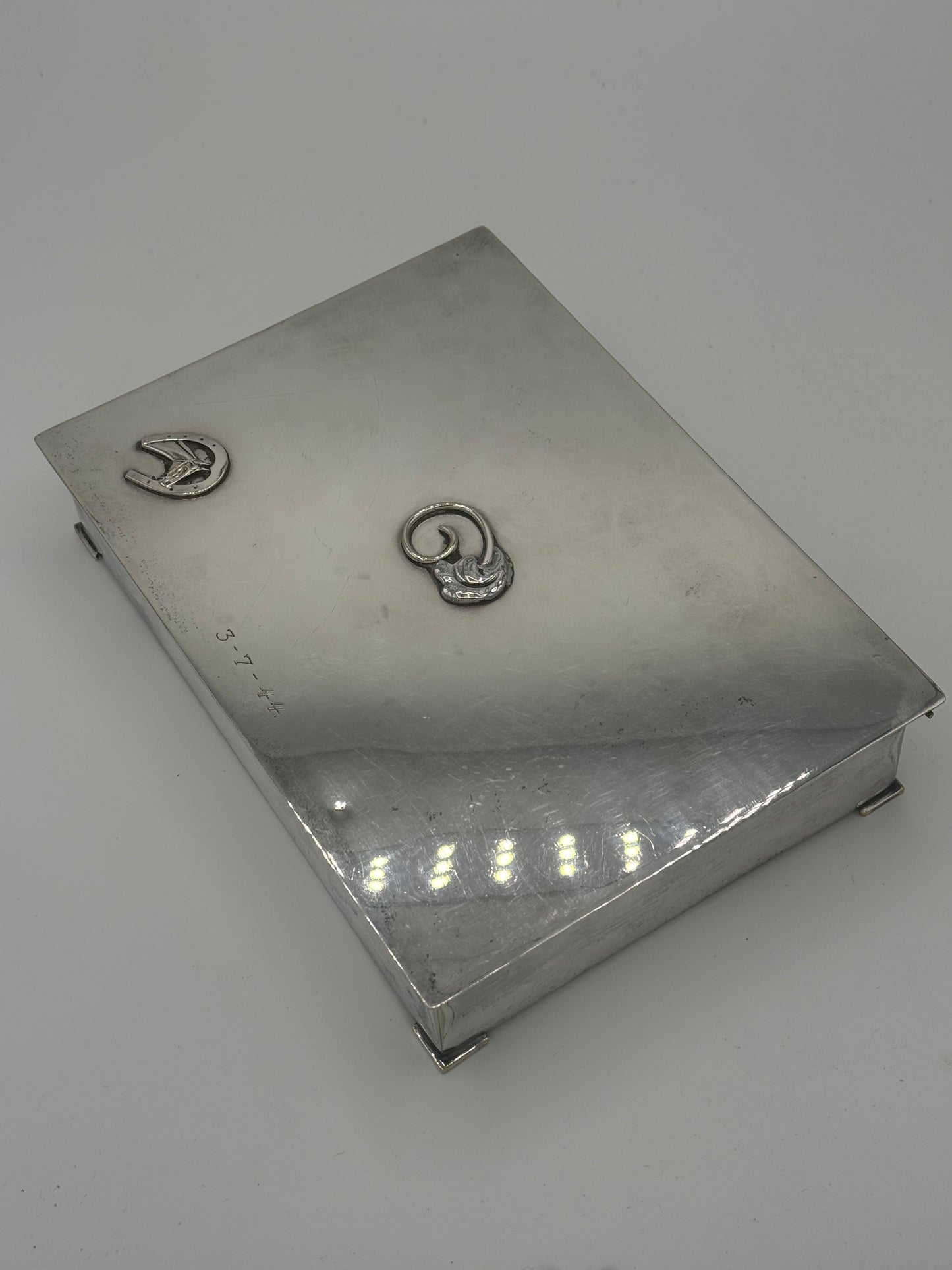 Madsen & T.Baagøes Eftf. (1958 - 1973) Cigar æske i sølvbelagt messing