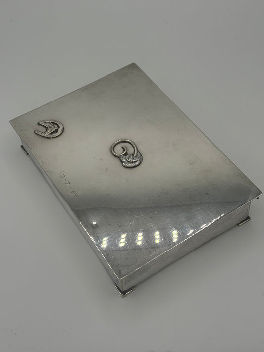 Madsen & T.Baagøes Eftf. (1958 - 1973) Cigar æske i sølvbelagt messing