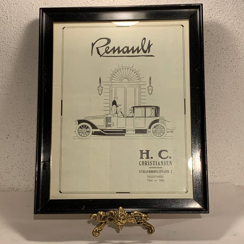 Antik original Renault Automobil reklame, fra 1921.