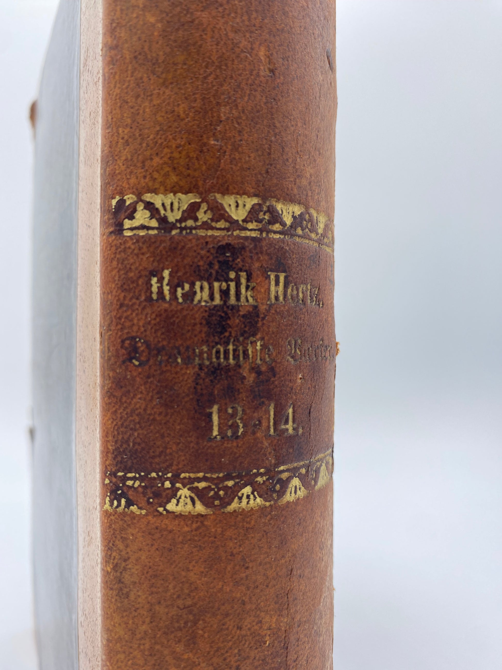 Dramatiske Værker. Af Henrik Hertz. 13. Og 14. Bind. Antikvarisk dansk bog. 1. Udgave. 1. Oplag. Fra 1856