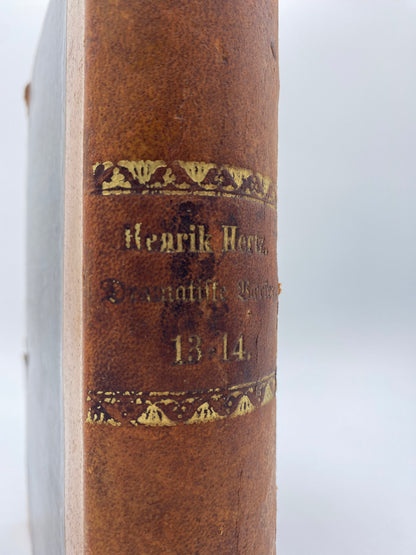 Dramatiske Værker. Af Henrik Hertz. 13. Og 14. Bind. Antikvarisk dansk bog. 1. Udgave. 1. Oplag. Fra 1856