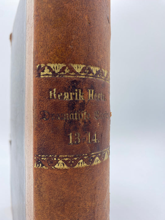 Dramatiske Værker. Af Henrik Hertz. 13. Og 14. Bind. Antikvarisk dansk bog. 1. Udgave. 1. Oplag. Fra 1856