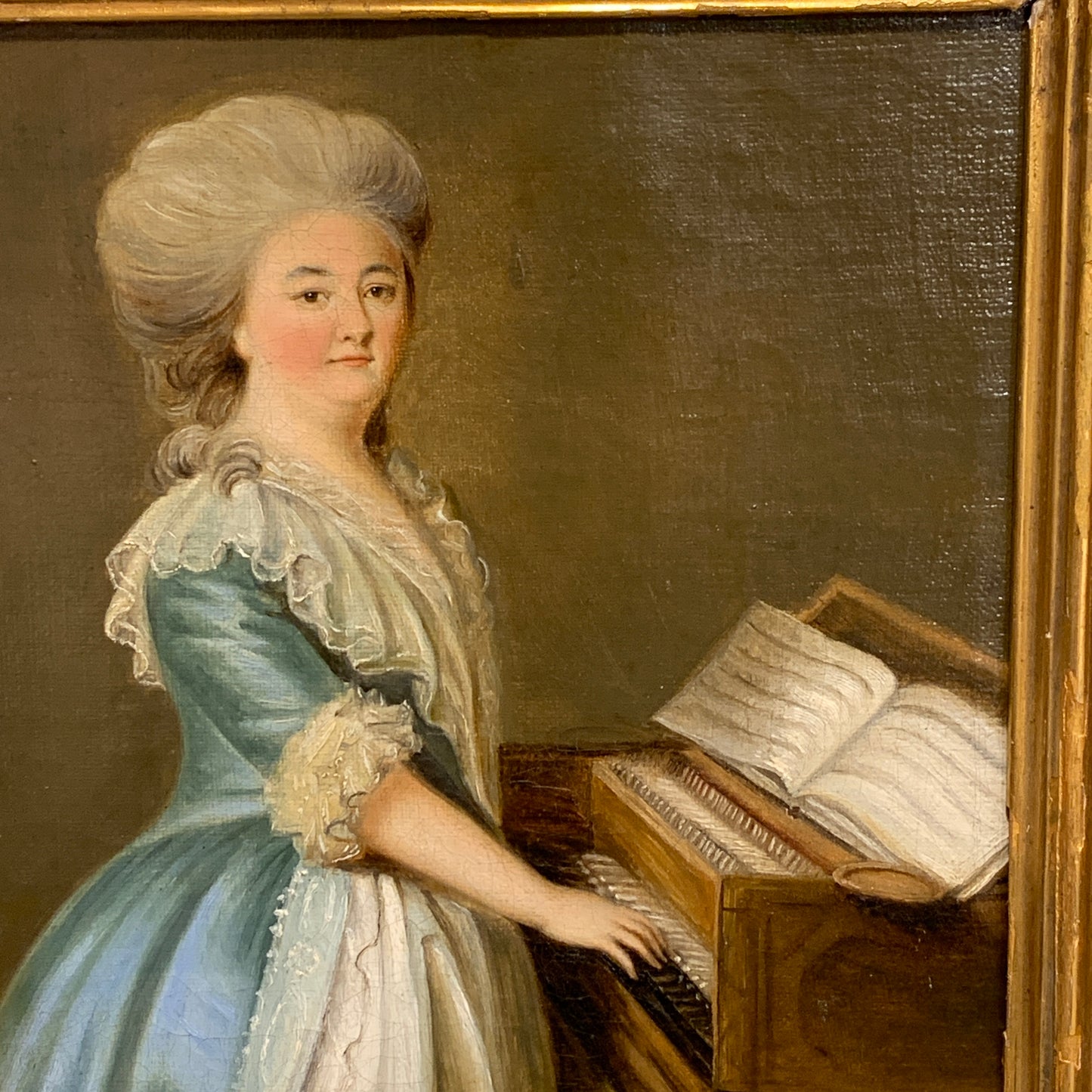 Vigilius Eriksen (B.1722-1782.) Antique oil painting from 1771.