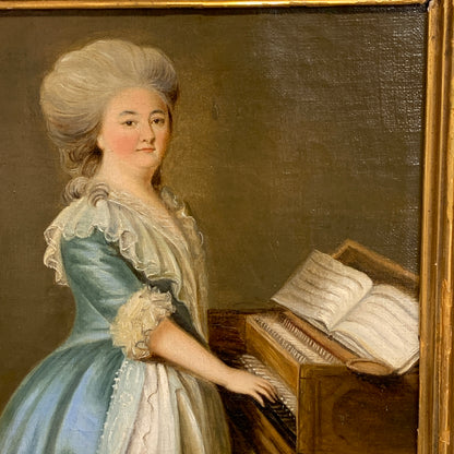 Vigilius Eriksen (B.1722-1782.) Antique oil painting from 1771.