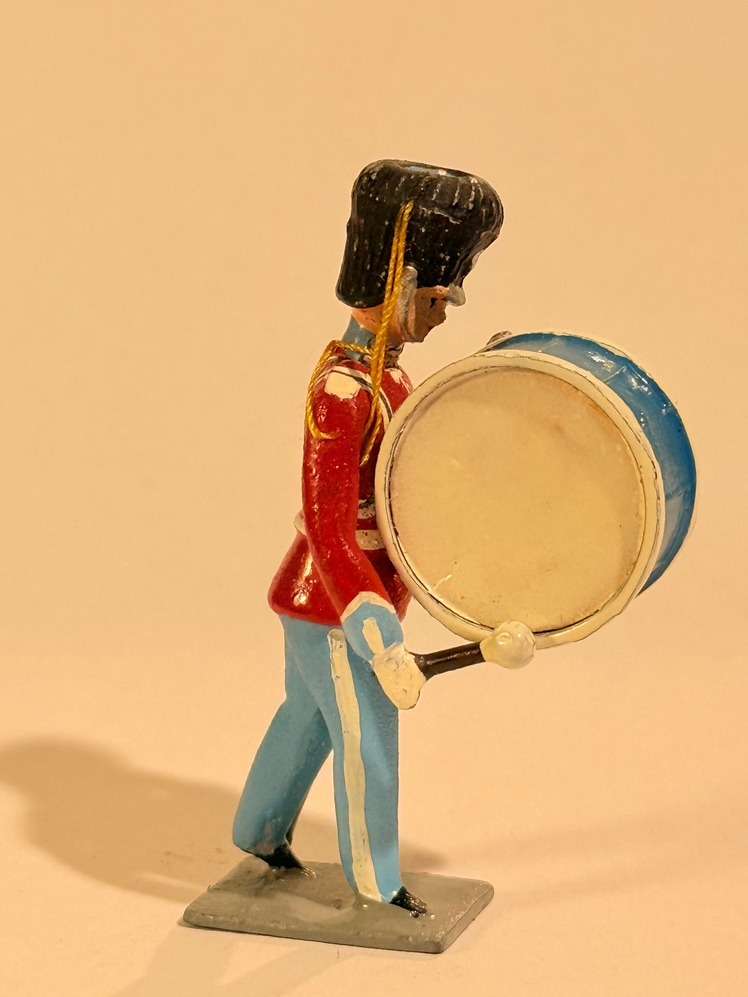 Brigadier Royal Lifeguards tin soldier musician. Bass drum.
