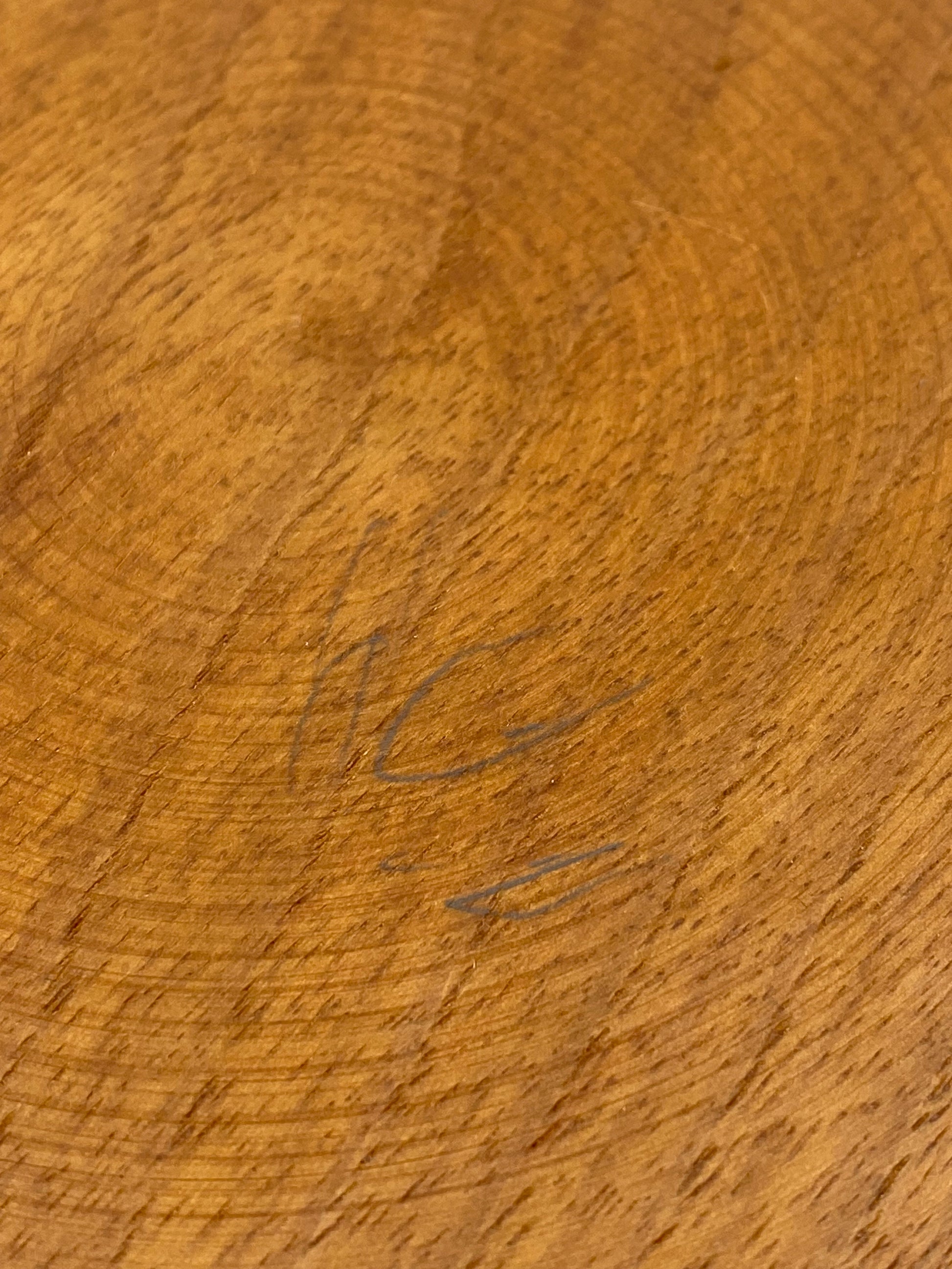 Vintage drejet skål i teak. Dansk. Midt 20. årh