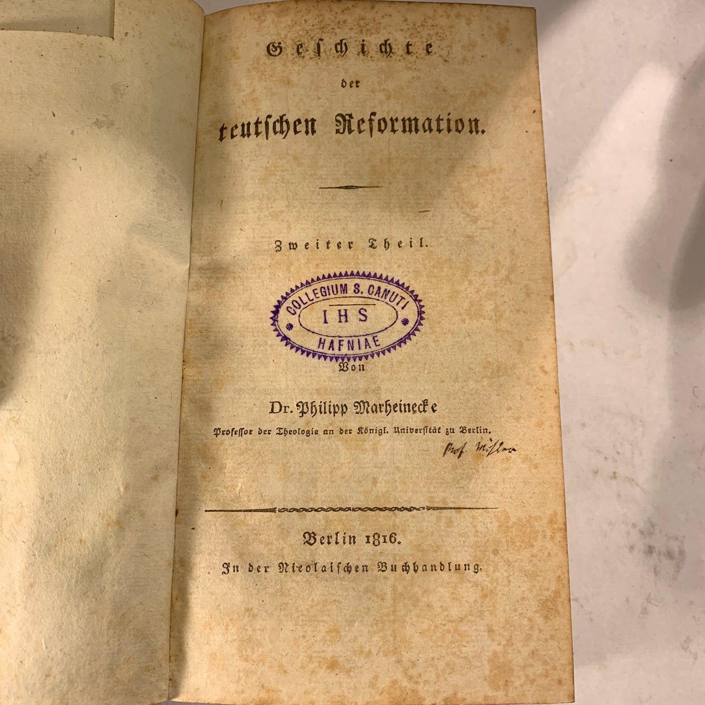 Geschichte der teutschen Reformation, antikvarisk tysk bog, fra 1816.