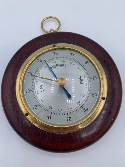 Vintage rundt Barometer. Danmark. Midt 20. Årh