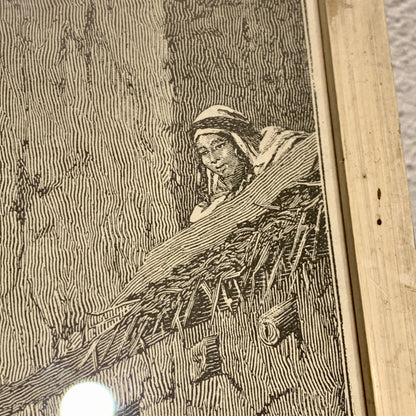 Antique Danish woodcut. Singing Dervishes. From 1887.