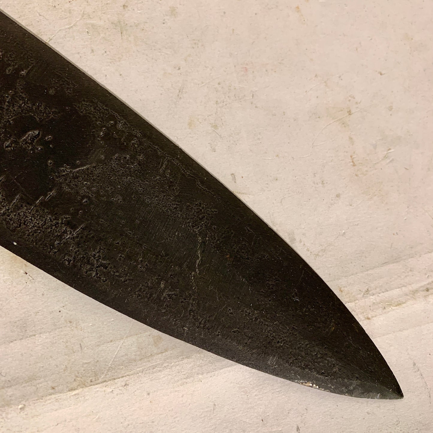 Antik færøsk grindehvals spyd spids. Fra start 1900 tallet.