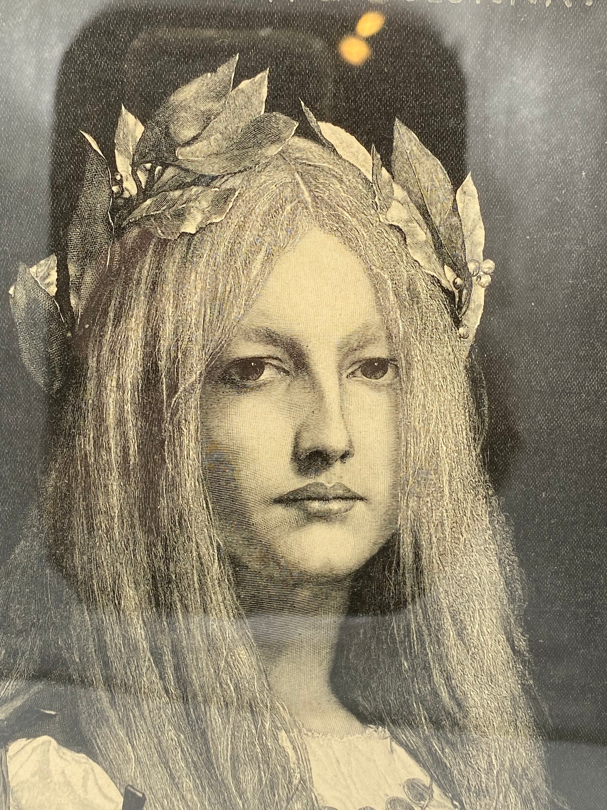 Vittoria Colonna. Antik dansk træsnitsgravering. Fra 1895